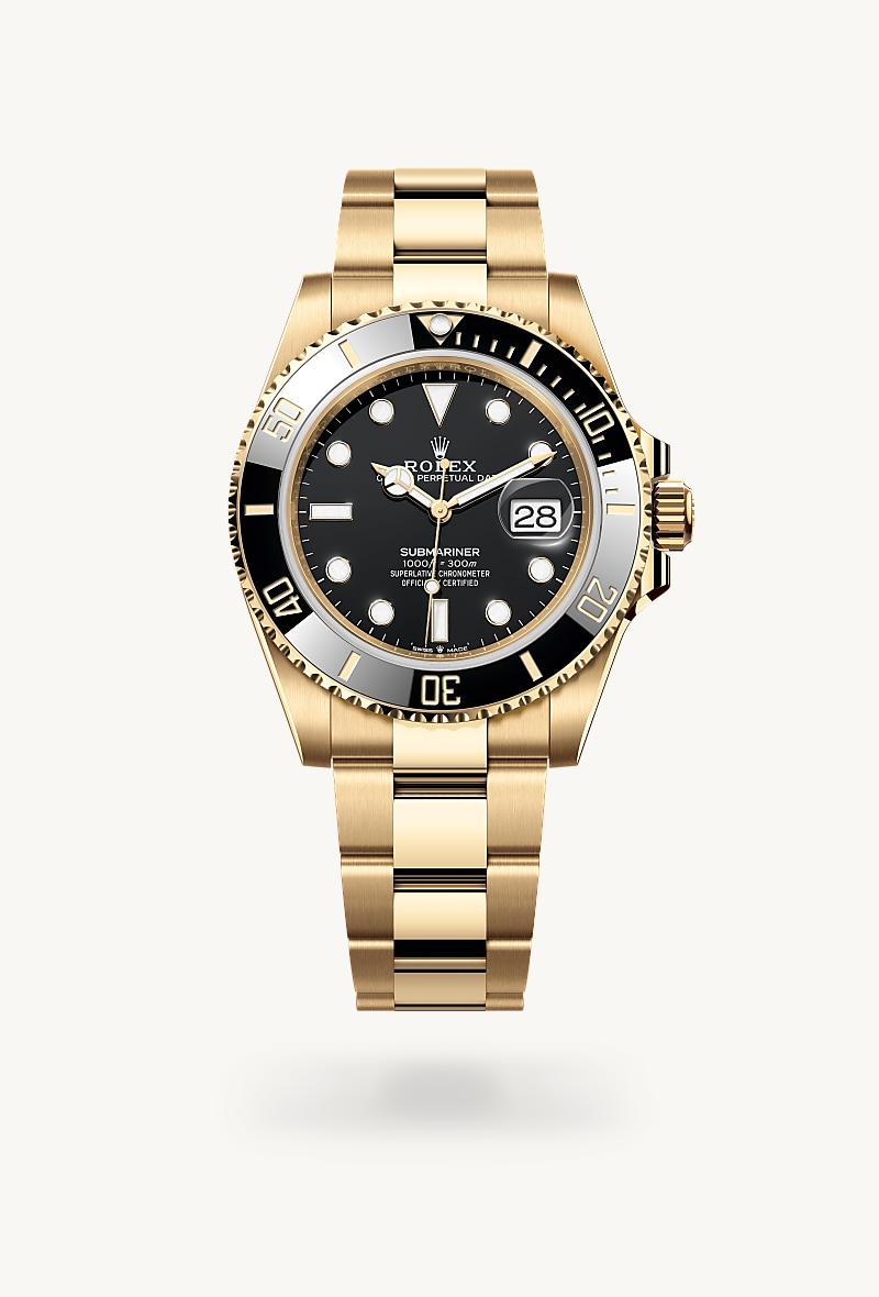 Oyster, 41 mm, emas kuning