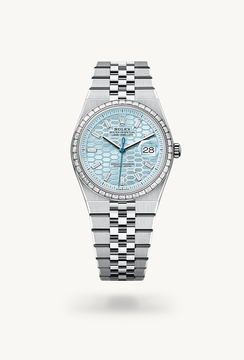 Oyster, 36 mm, platinum dan berlian