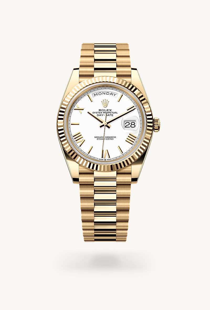 Oyster, 40 mm, emas kuning