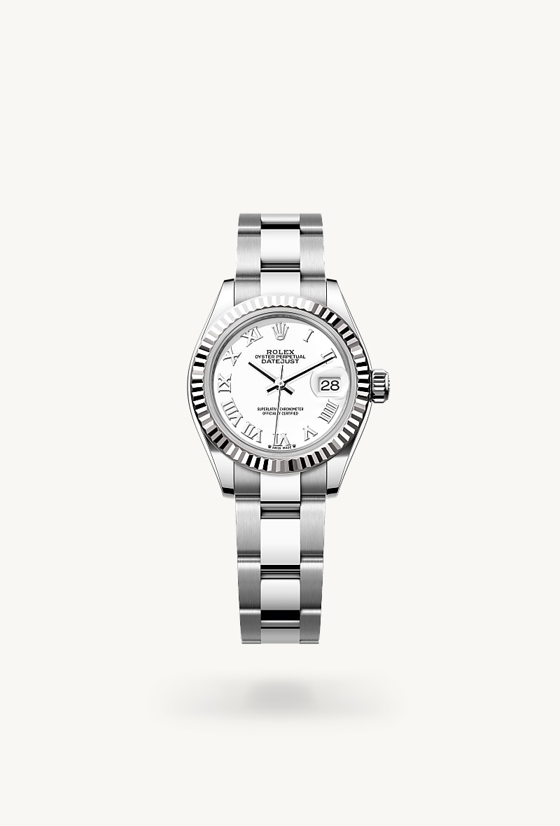 Oyster, 28 mm, Oystersteel dan emas putih