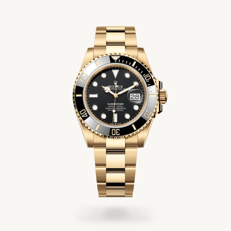 Oyster, 41 mm, emas kuning