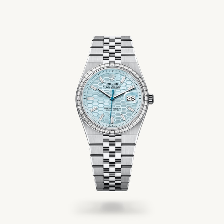 Oyster, 36 mm, platinum dan berlian