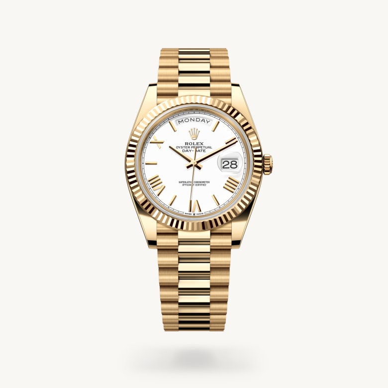 Oyster, 40 mm, emas kuning