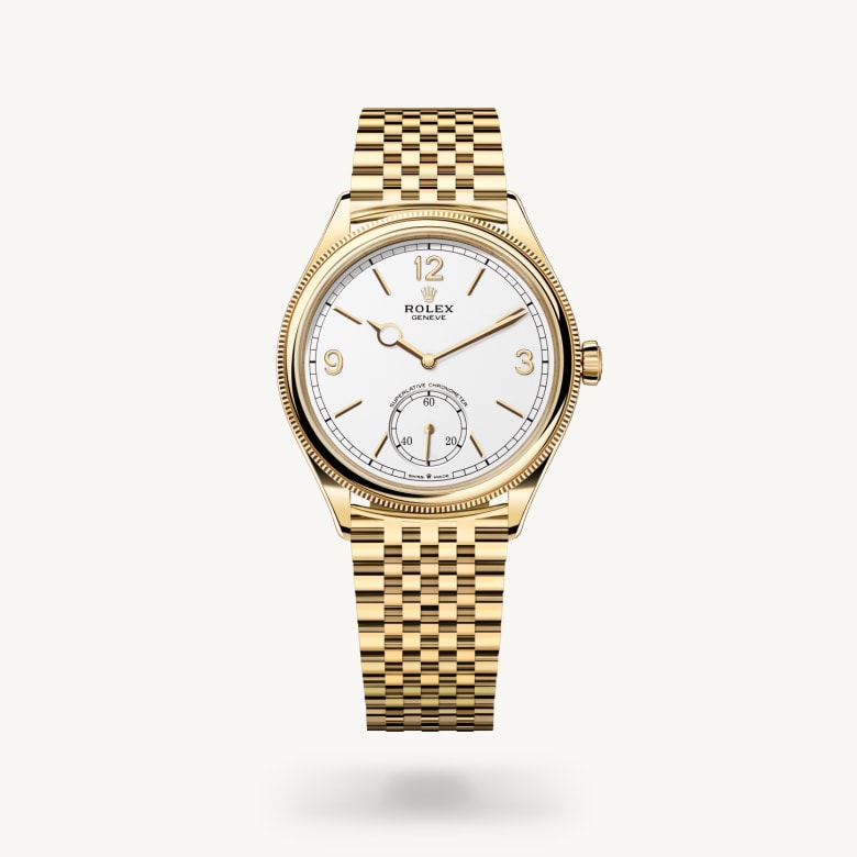 39 mm, emas kuning 18 karat, tampilan terpoles