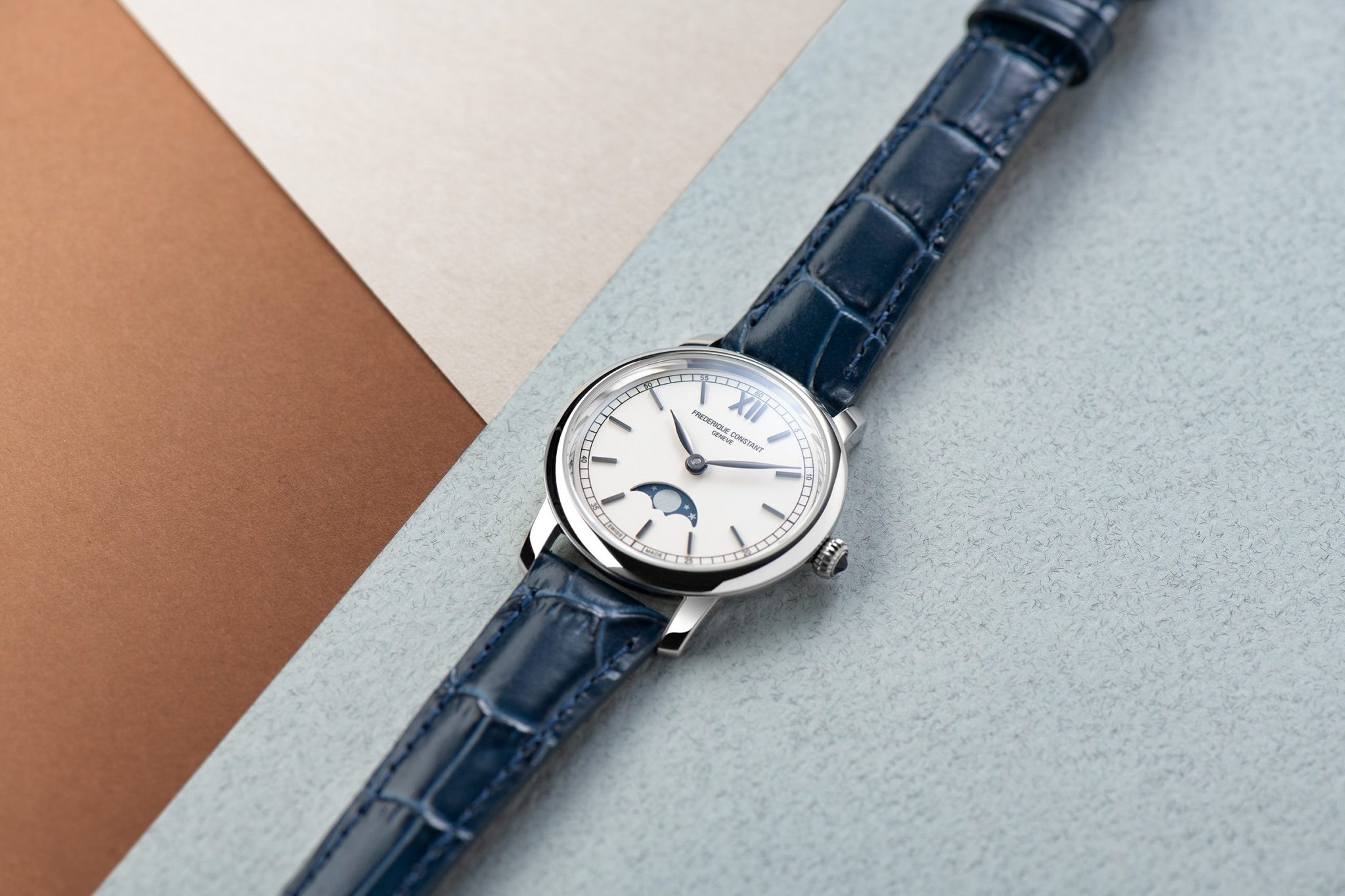 Frederique Constant Slimline Ladies Moonphase, Jam Tangan Klasik Untuk Wanita Anggun