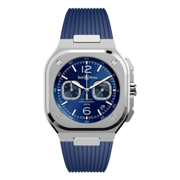 BR05 chrono blue steel rubber ok