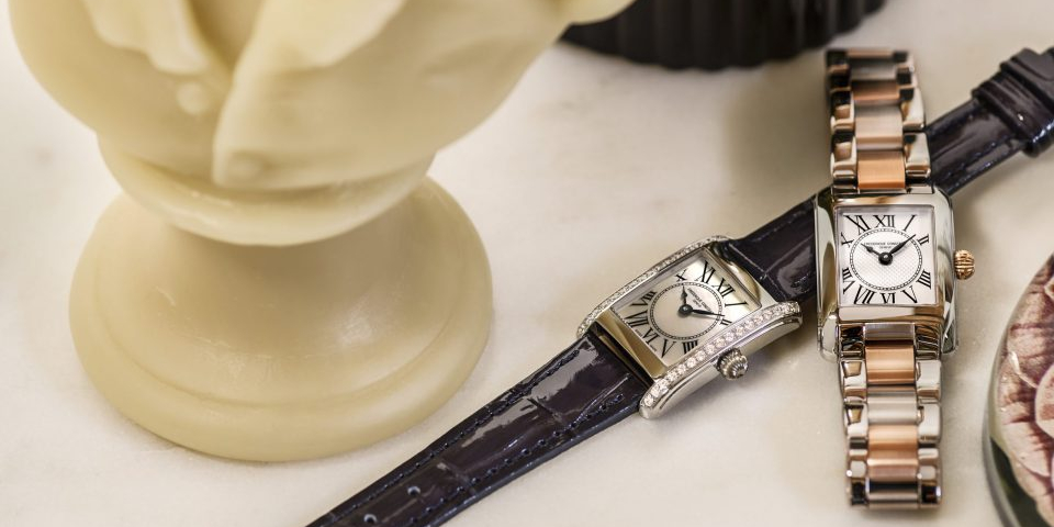 Frederique Constant Merilis 2 Jam Tangan Wanita Persegi Klasik Terbaru