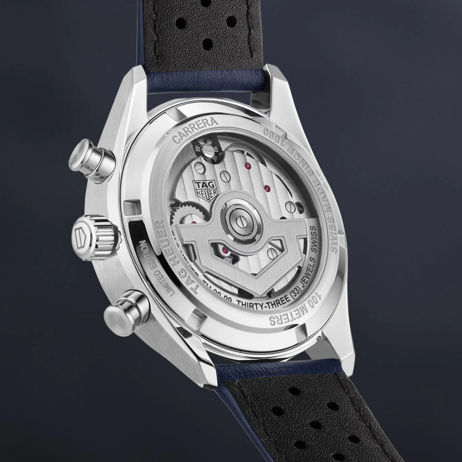 TAG HEUER CARRERA CHRONOGRAPH TOURBILLON BLUE PANDA CBS5013 3 TAG HEUER CARRERA CHRONOGRAPH TOURBILLON BLUE PANDA CBS5013 3