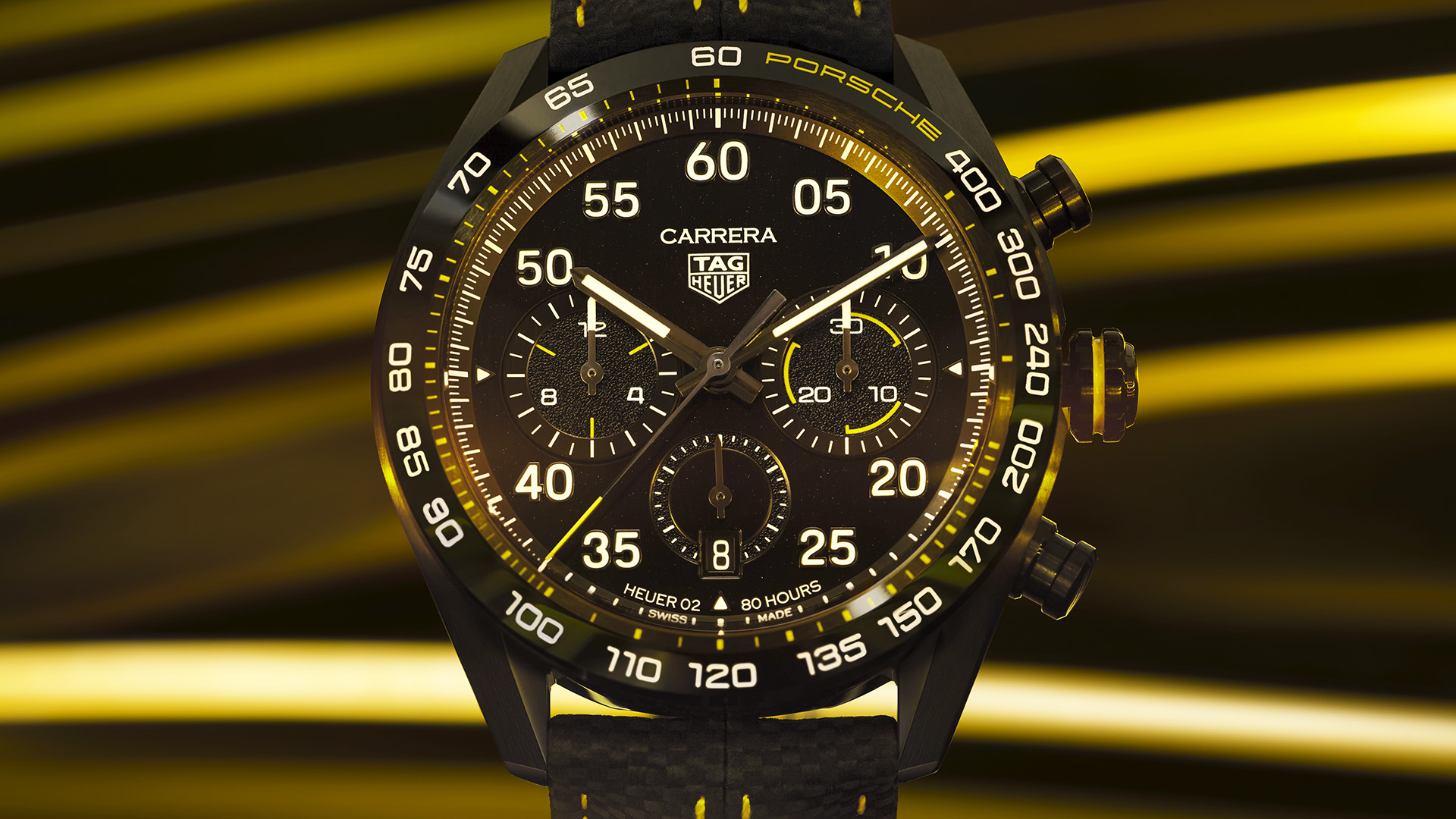 TAG Heuer Carrera x Porsche Kini dalam Sentuhan Kuning Sporty