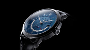 Jam Tangan Classima Dual Time dengan Dial Biru Berkelas