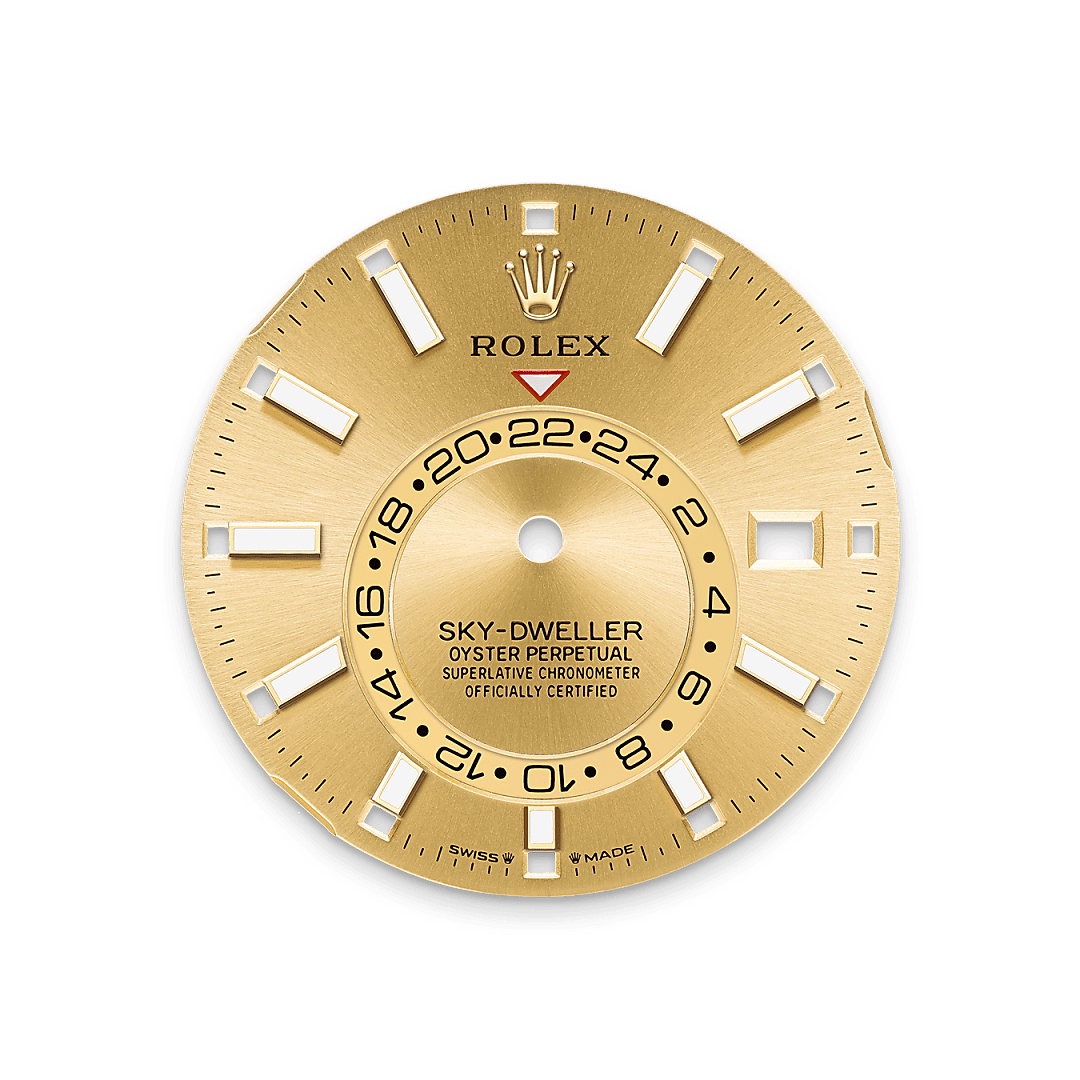 Dial berwarna sampanye