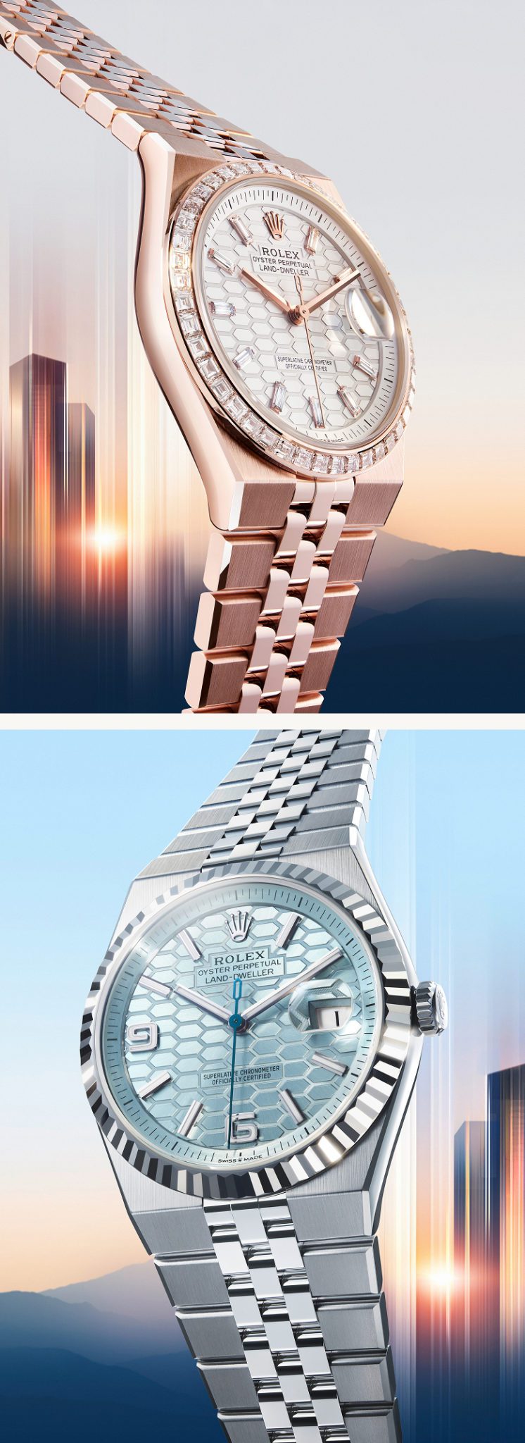 rolex new watches 2025 the land dweller m127285tbr 0002 2501fj 003 and m127336 0001 2501fj 003 portrait