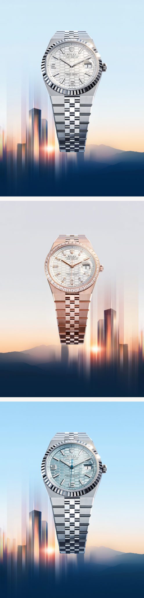 rolex new watches 2025 the land dweller m127334 0001 2501fj 001 and m127285tbr 0002 2501fj 001 and m127336 0001 2501fj 001 portrait